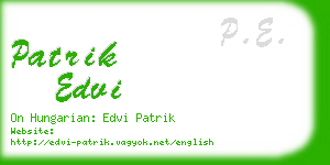 patrik edvi business card